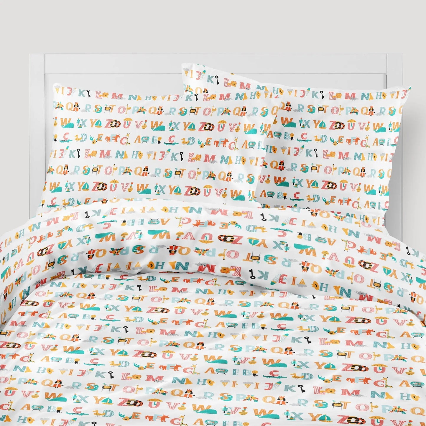Alphabet Organic Cotton Duvet Cover & Pillowcase Kabode