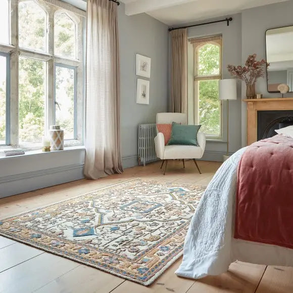 Amala Premium Hand-Knotted Wool Rug Dunelm