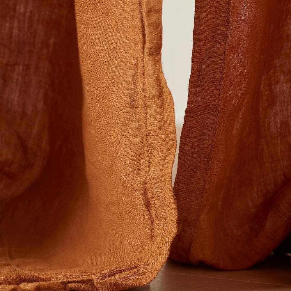 Amber 100% Linen Loop Top Curtain (Single) The Secret Linen Store