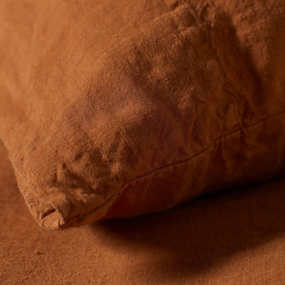 Amber 100% Linen Pillowcase The Secret Linen Store