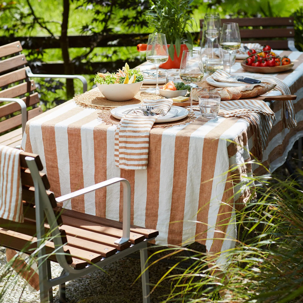 Amber Cora 100% Linen Tablecloth The Secret Linen Store