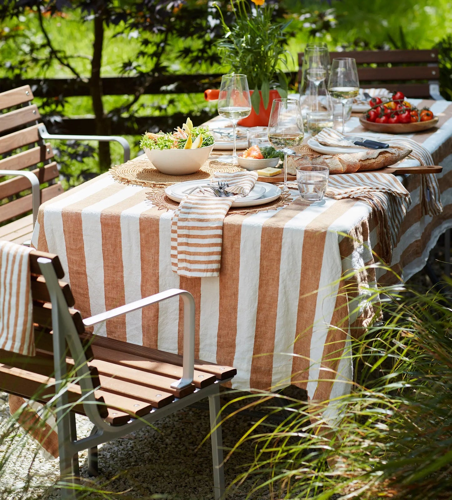 Amber Cora 100% Linen Tablecloth The Secret Linen Store