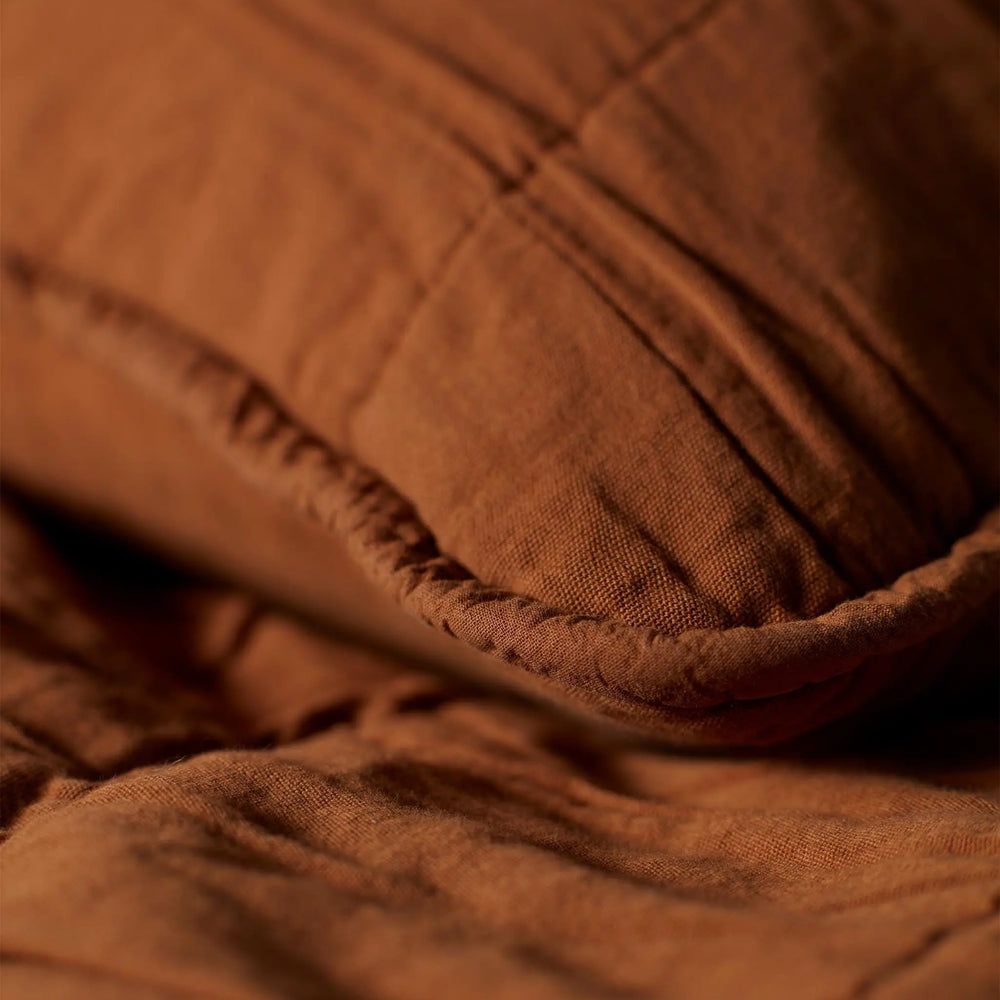 Amber Finn 100% Cotton Quilted Cushion Cover The Secret Linen Store