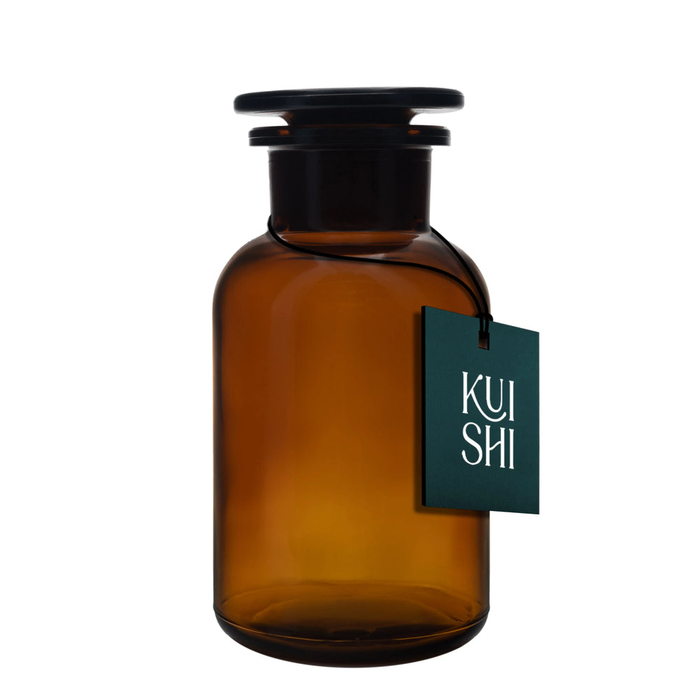 Amber Glass Apothecary Jars Kuishi
