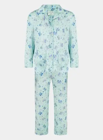 Amelie Glacier Butterfly Girls Silk Pyjama Set Sleepy Wilson