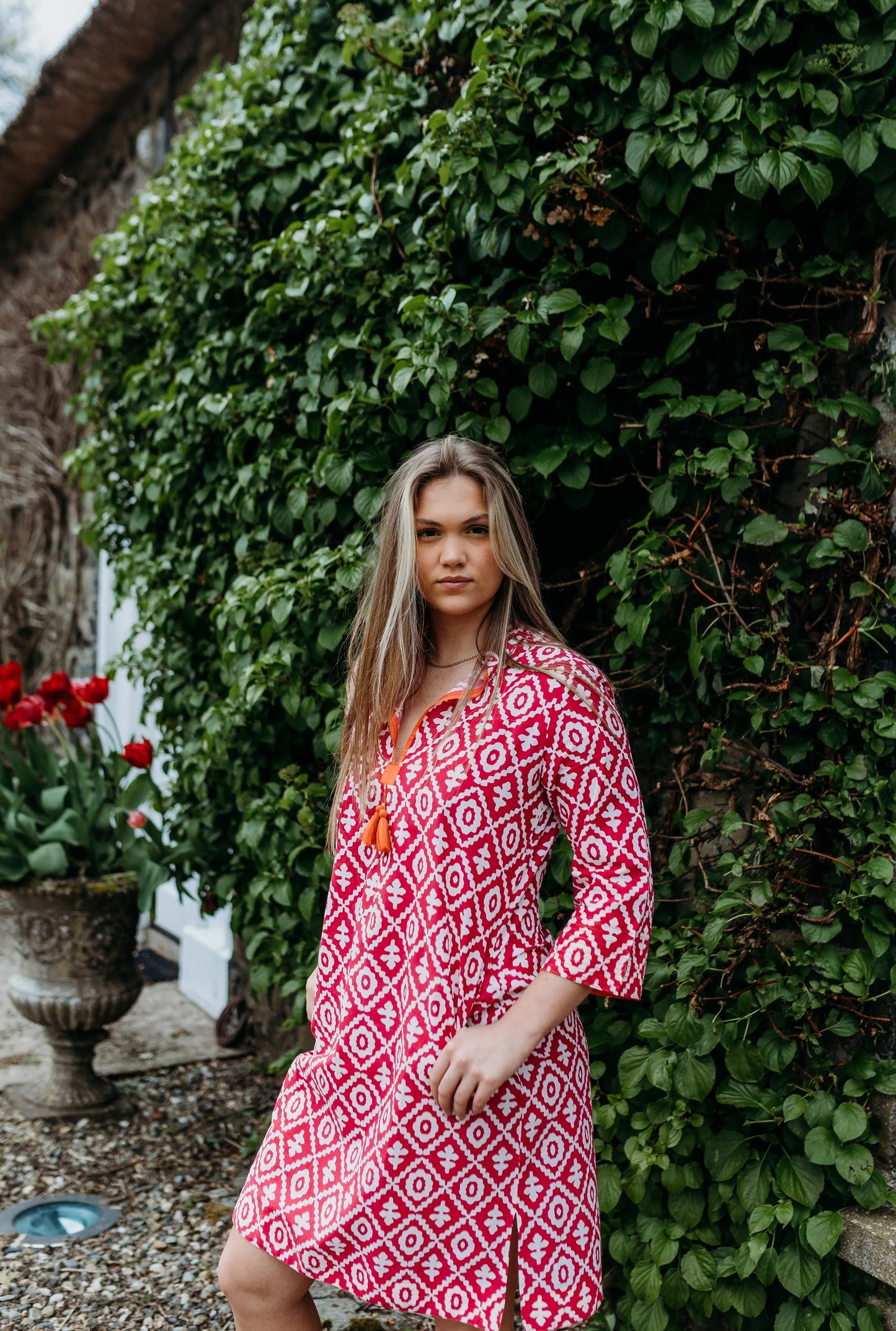 Ani Pink and Orange Kaftan Naree Clothing