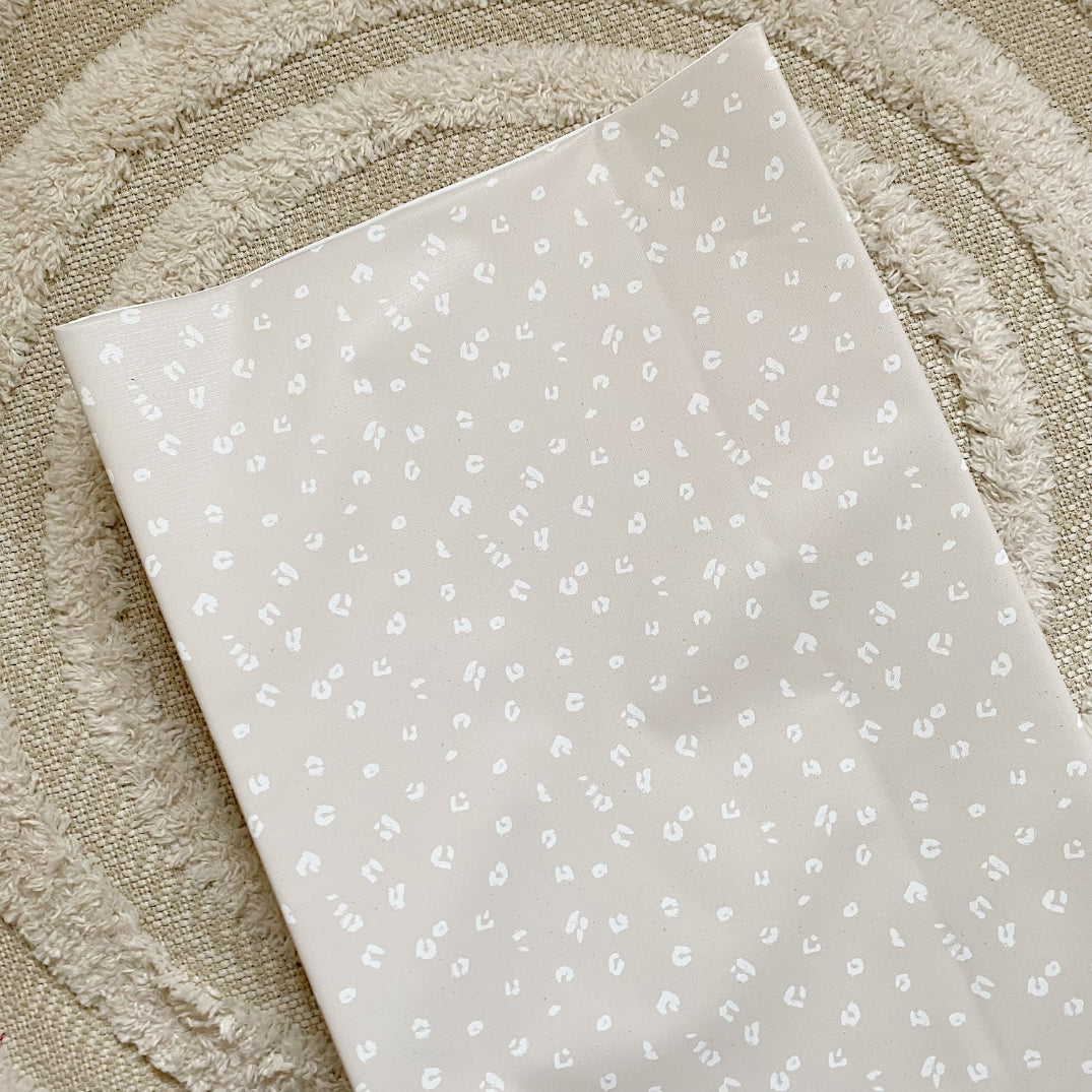 Anti-Roll Wedge Baby Changing Mat - Sand Animal Print Bobbin and Bumble