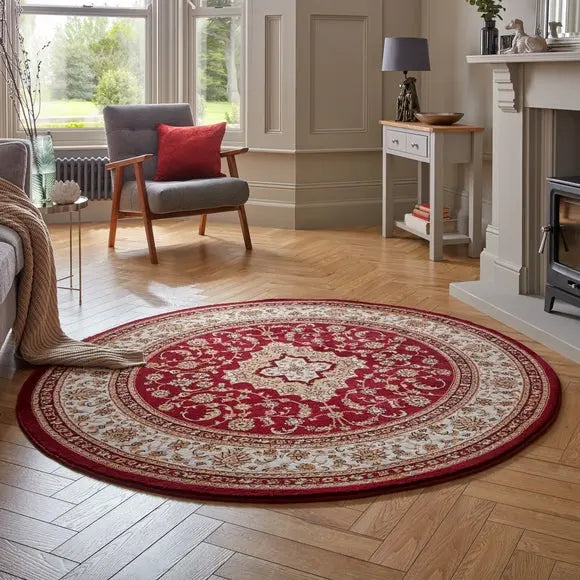 Antalya Traditional Round Rug Dunelm