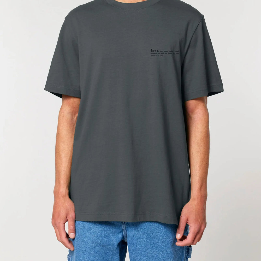 Anthracite Unisex Organic Cotton Relaxed-Fit T-Shirt hewn.