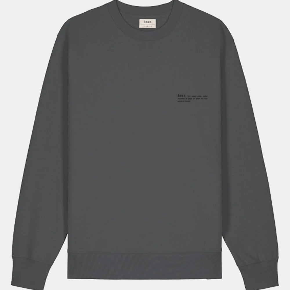 Anthracite Women's Organic Cotton Relaxed-Fit Sweatshirt hewn.