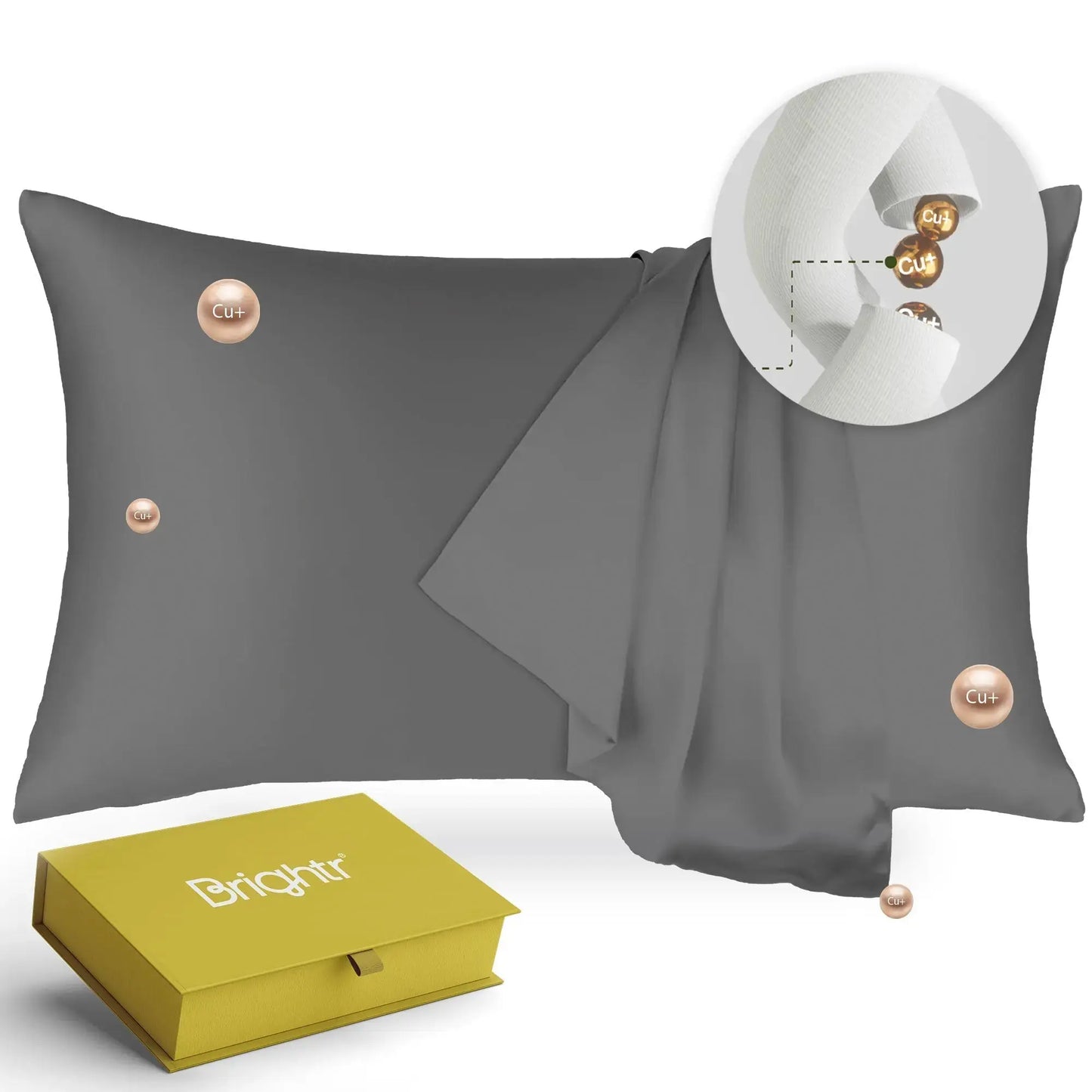 Brightr® Anti-Ageing Copper-Infused Eucalyptus Silk Pillowcase Brightr® Sleep