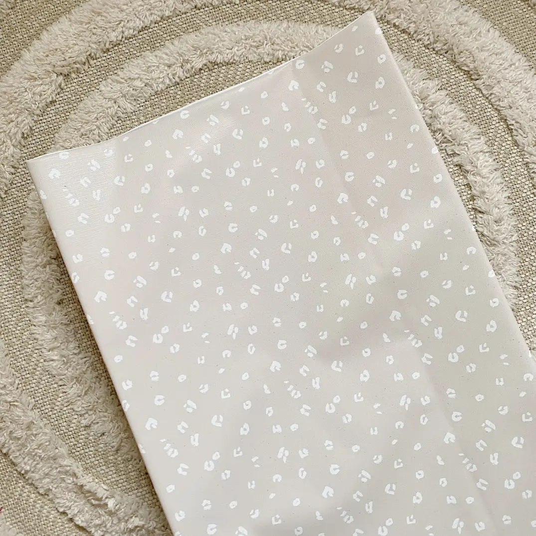 Anti-Roll Wedge Baby Changing Mat - Sand Animal Print Bobbin and Bumble