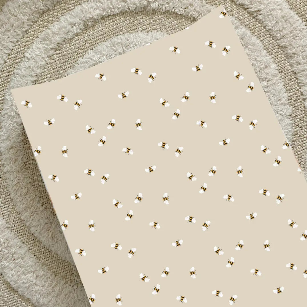 Anti-Roll Wedge Changing Mat - Bee Print Bobbin and Bumble