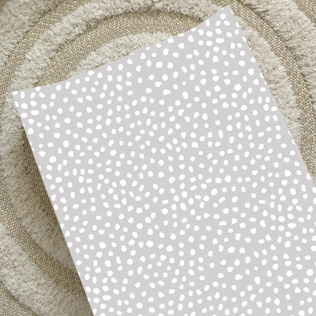 Anti-Roll Wedge Changing Mat - Grey Spots Bobbin and Bumble