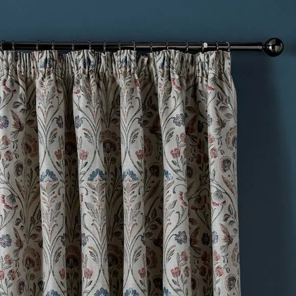 Antoinette Jacquard Pencil Pleat Curtains Dunelm