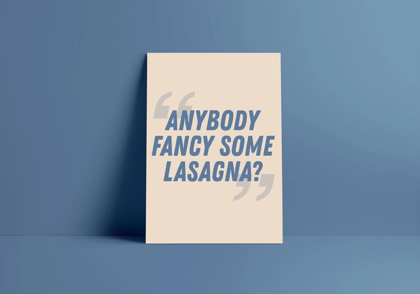 Anybody Fancy Some Lasagna? (Oasis inspired) A4 Lyric Art Print whowhatclaireart