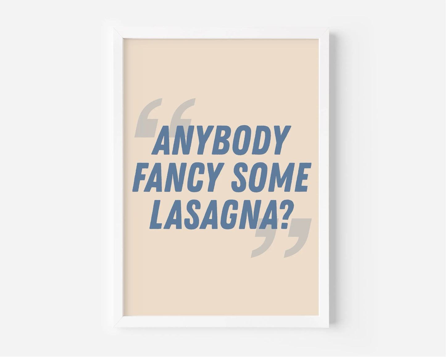 Anybody Fancy Some Lasagna? (Oasis inspired) A4 Lyric Art Print whowhatclaireart
