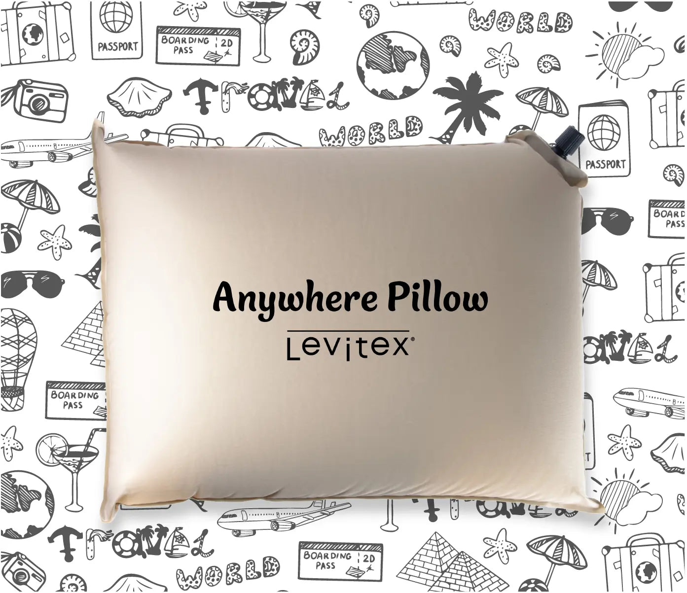 Anywhere: Compressible Levitex Travel Pillow Levitex