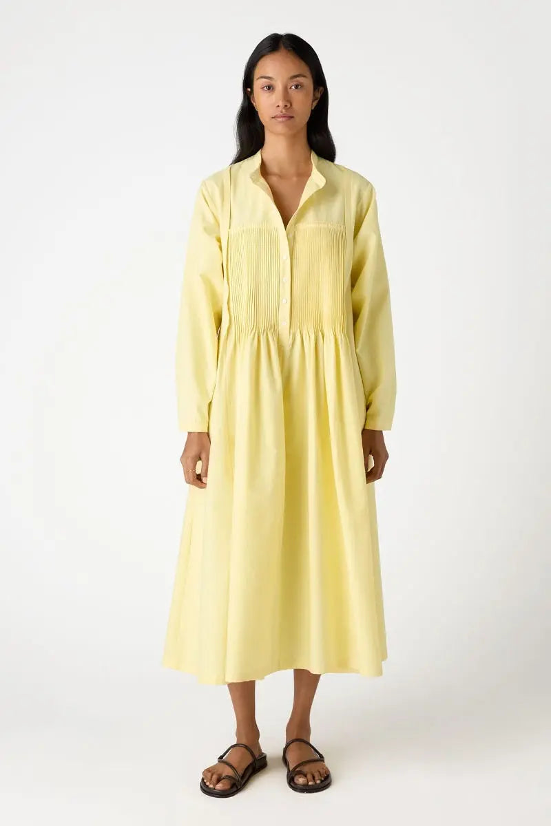 Apple Smock Dress - Yellow Bamford