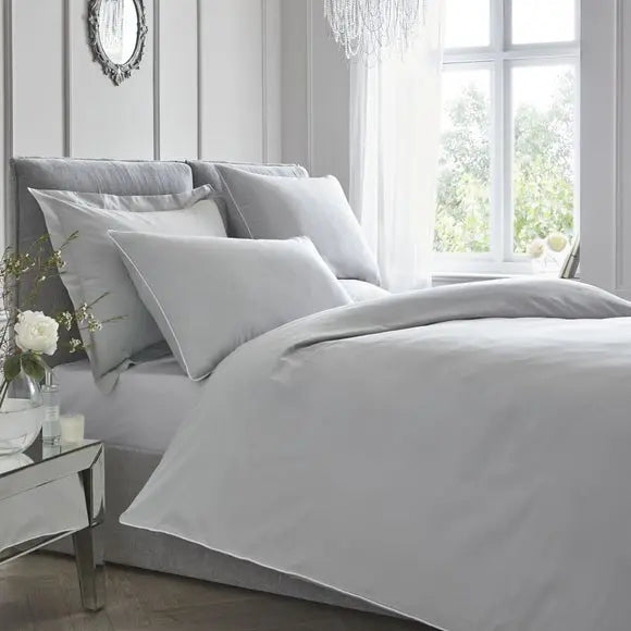 Appletree Piped Cotton Duvet Cover and Pillowcase Set Dunelm