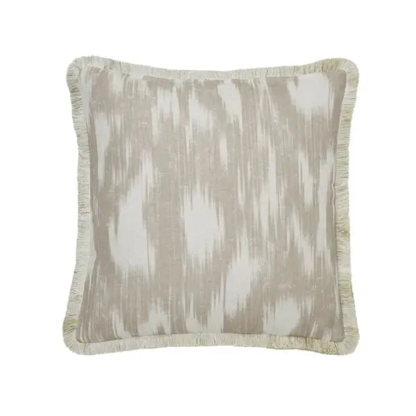 Apulia Canvas/Mattinata, Sustainable Feather, Cushion Sophie Paterson Eco-conscious & With Trim/Fringe & Linen Blend Ikat Andrew Martin