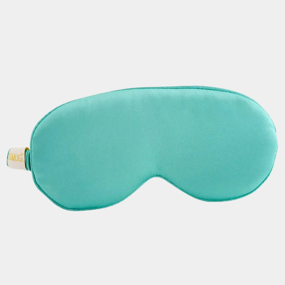 Aqua Cloud Padded Satin Sleep Mask SMUG