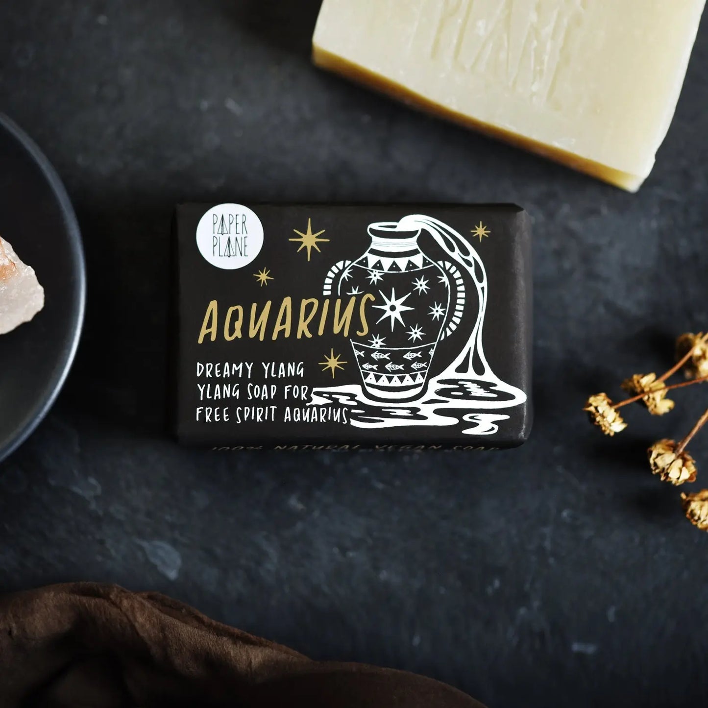Aquarius Star Sign Zodiac Bar - Natural and Vegan Horoscope Soap Paper Plane