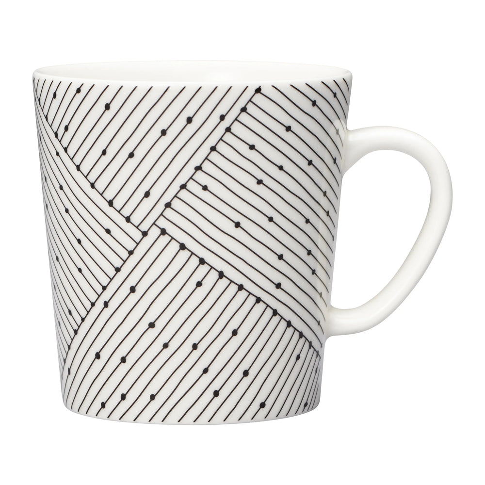 Arabia Mainio Sarastus Punos Mug 30 Cl Black-White Arabia