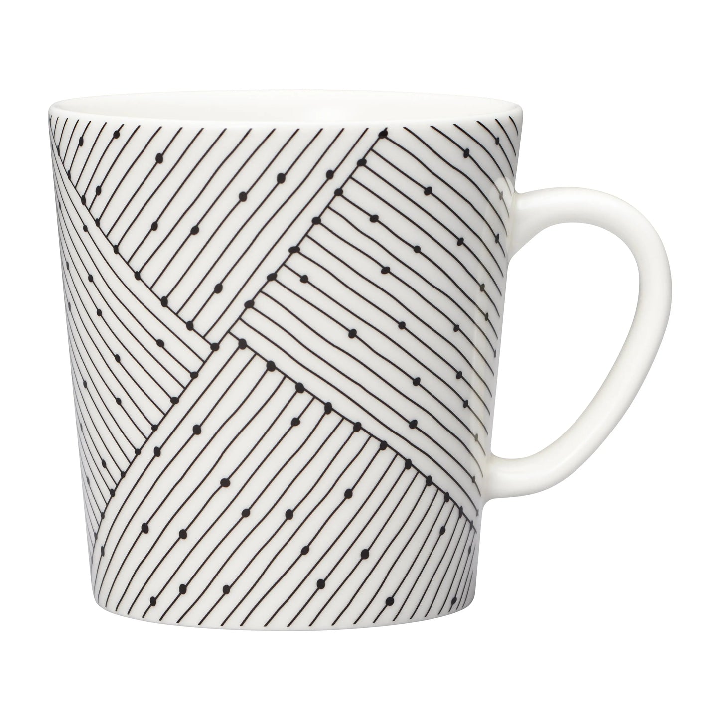 Arabia Mainio Sarastus Punos Mug 30 Cl Black-White Arabia