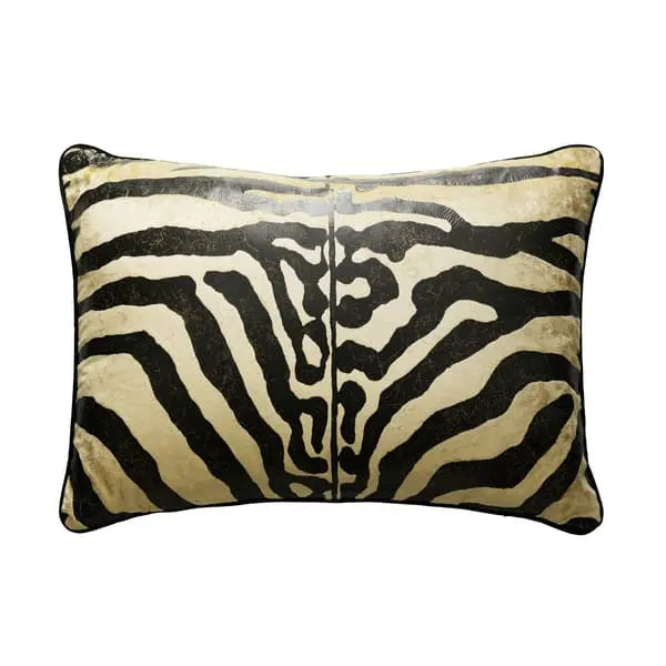 Arazova Zebra, Sustainable Feather, Cushion Velvet Animal Andrew Martin