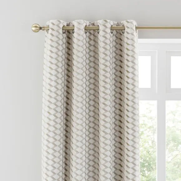 Arbour Cut Velvet Eyelet Curtains Dunelm