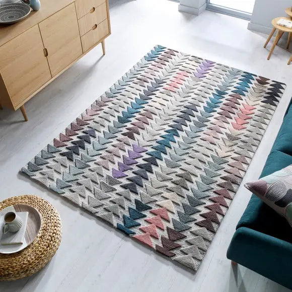 Archer Geometric Rug Dunelm