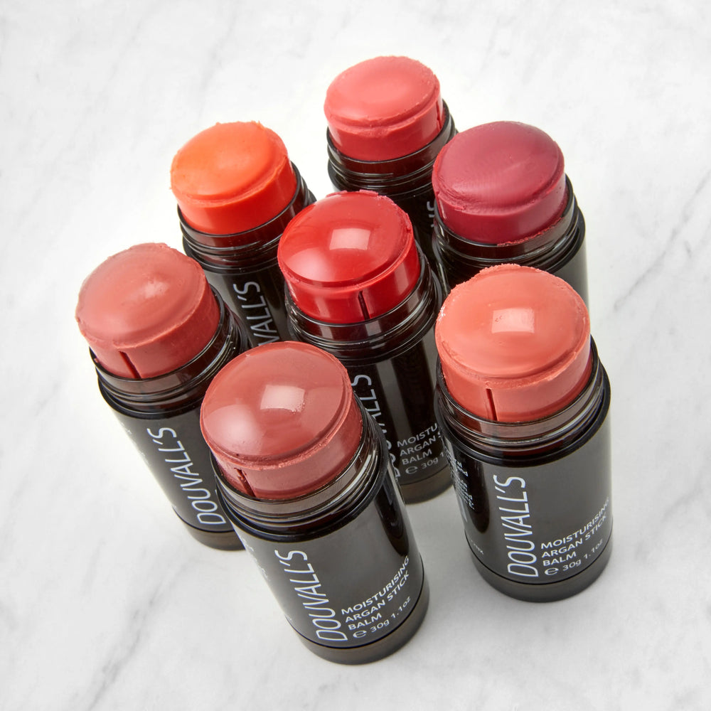 Argan Colour Stick Balm 30g | Instant Hydration and pop of colour for lips and cheeks Douvalls Beauty