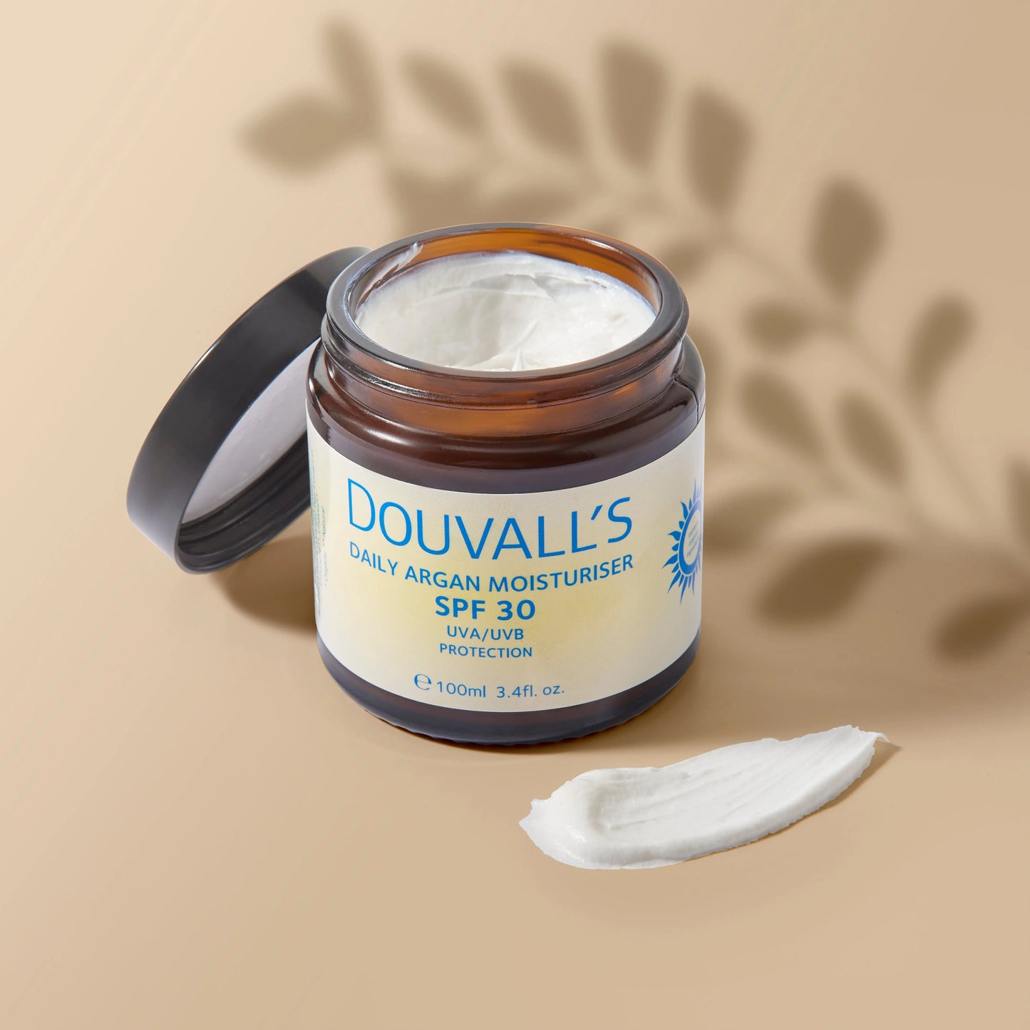 Argan Daily Moisturiser with SPF30 UVA/UVB protection 100ml Jar Douvalls Beauty