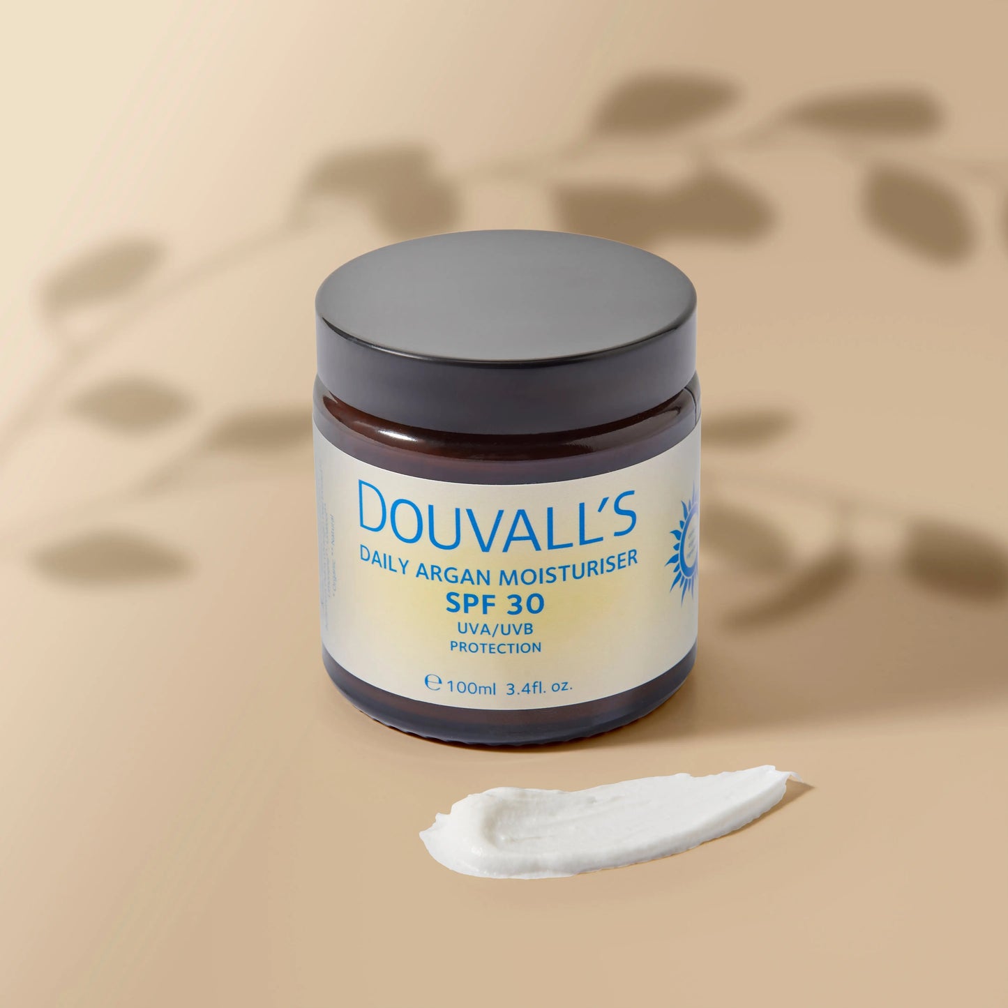 Argan Daily Moisturiser with SPF30 UVA/UVB protection 100ml Jar Douvalls Beauty