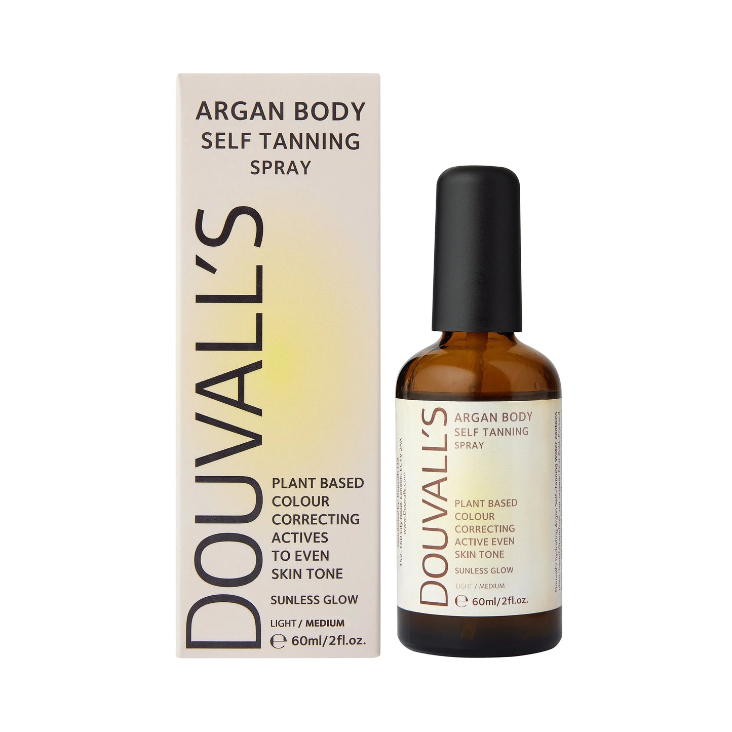 Argan Self Tanning Body Spray 60ml |Semi-permanent Self tanning spray Douvalls Beauty