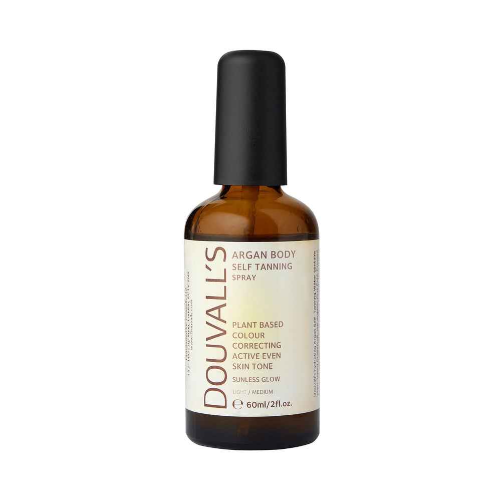 Argan Self Tanning Body Spray 60ml |Semi-permanent Self tanning spray Douvalls Beauty