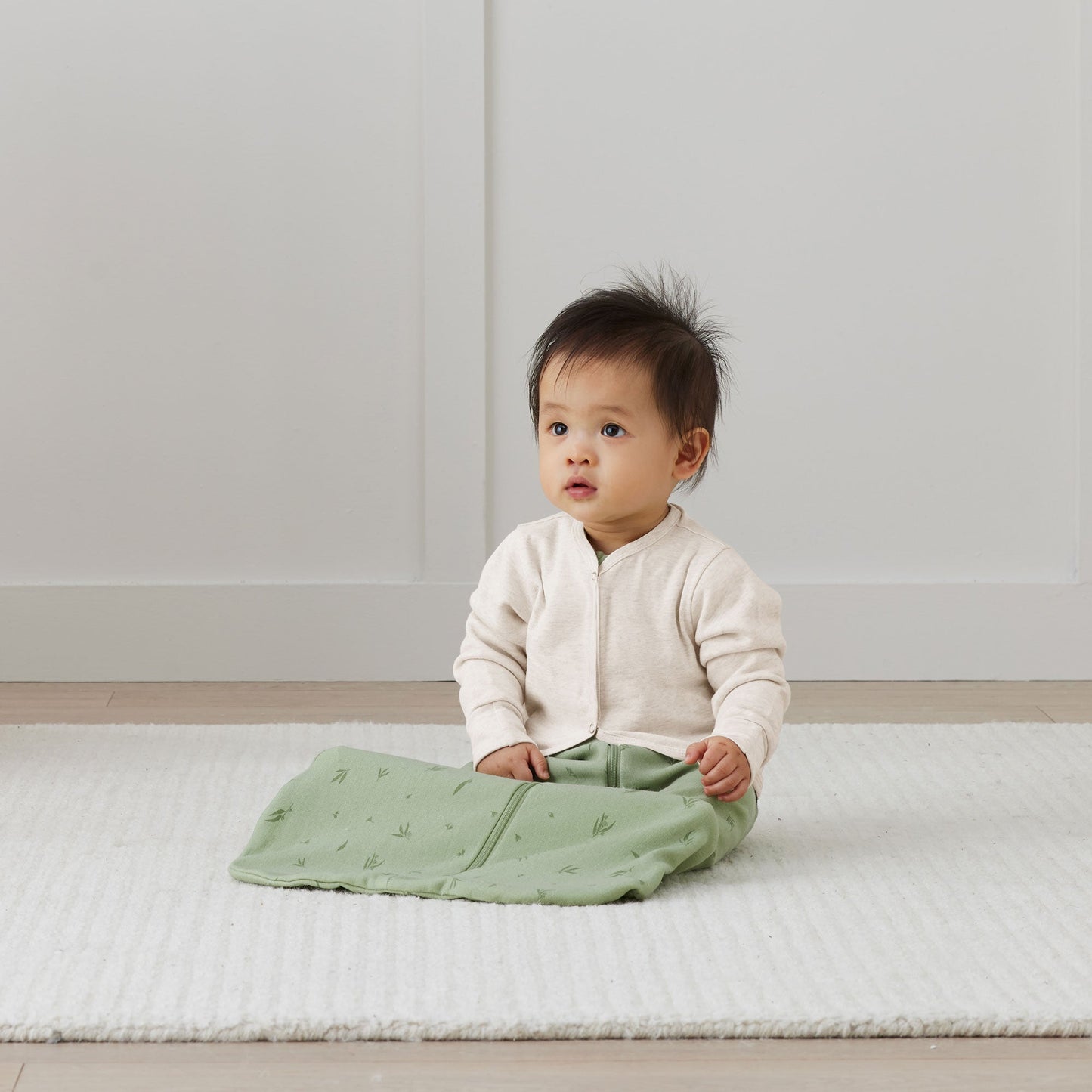 Organic Long Sleeved Sleep Arm Warmers - Oatmeal 1.0 TOG ergoPouch