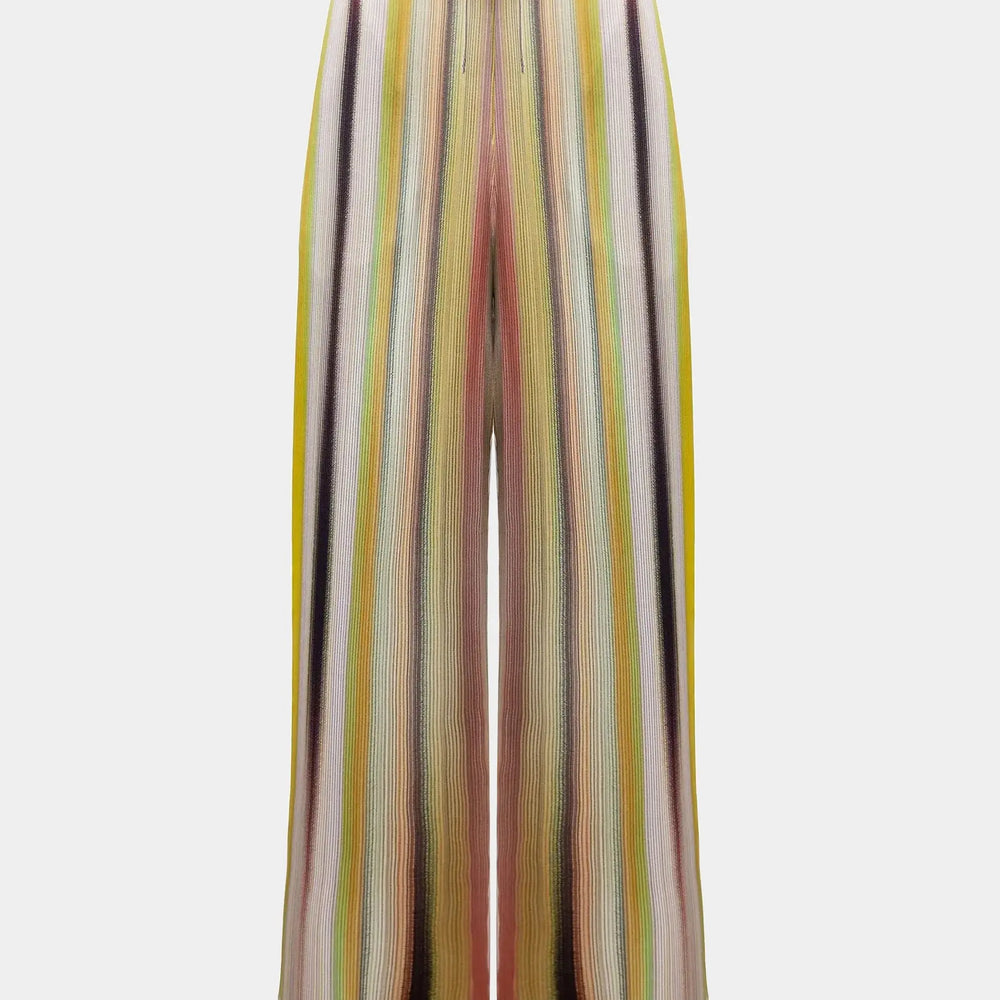 Art Stripes Silk Pants NOKAYA