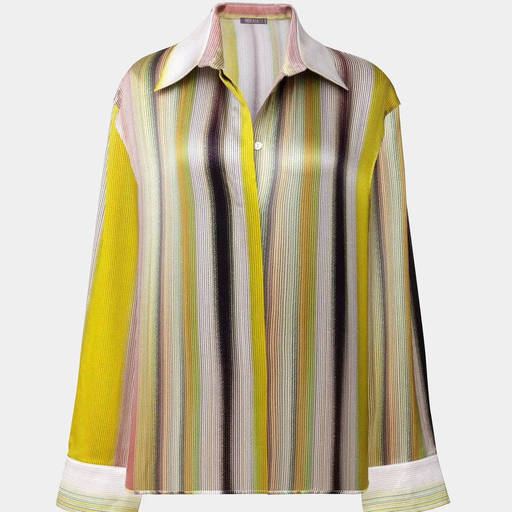 Art Stripes Silk Shirt NOKAYA