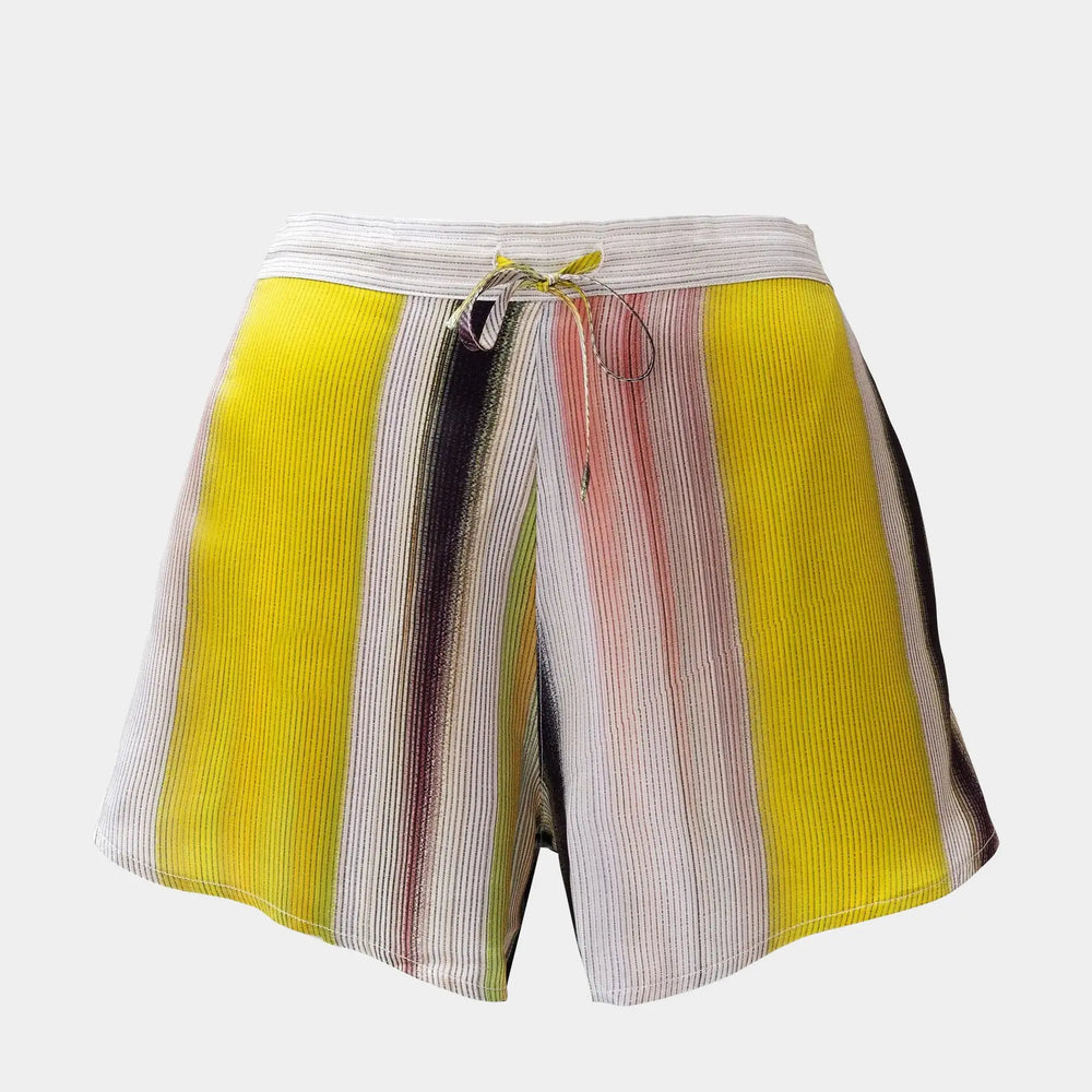 Art Stripes Silk Shorts NOKAYA