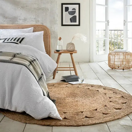 Arya Jute Circle Rug Dunelm