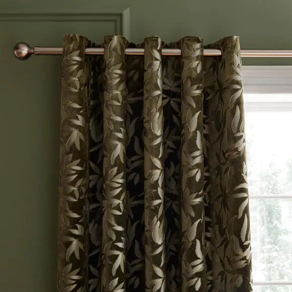 Asami Cut Velvet Eyelet Curtains Dunelm