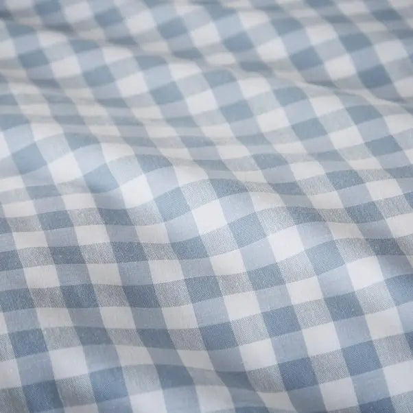 Ashley Blue Portloe Woven Gingham Duvet Cover & Pillowcase Set Dunelm