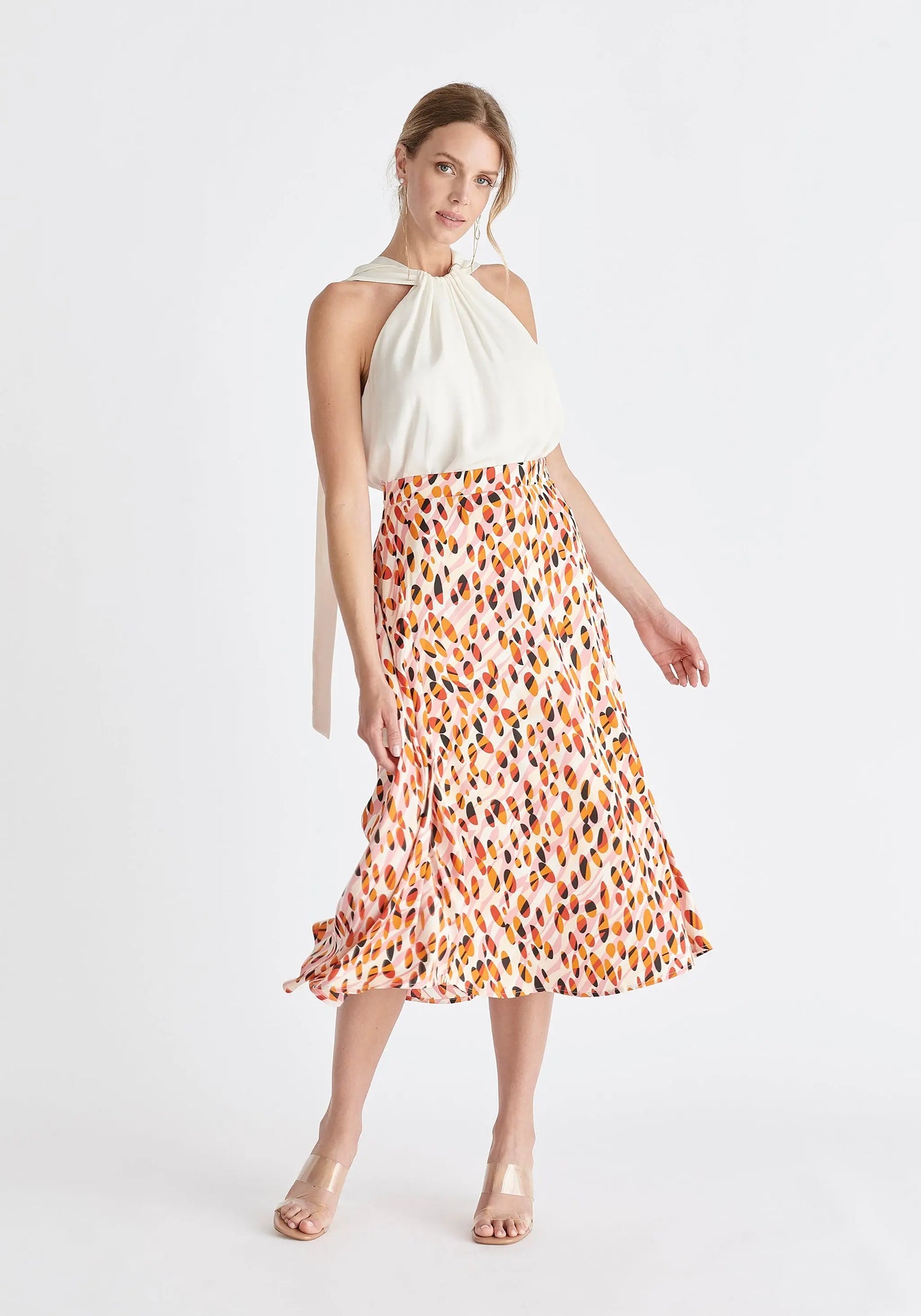 Asymmetric Hem Skirt Paisie