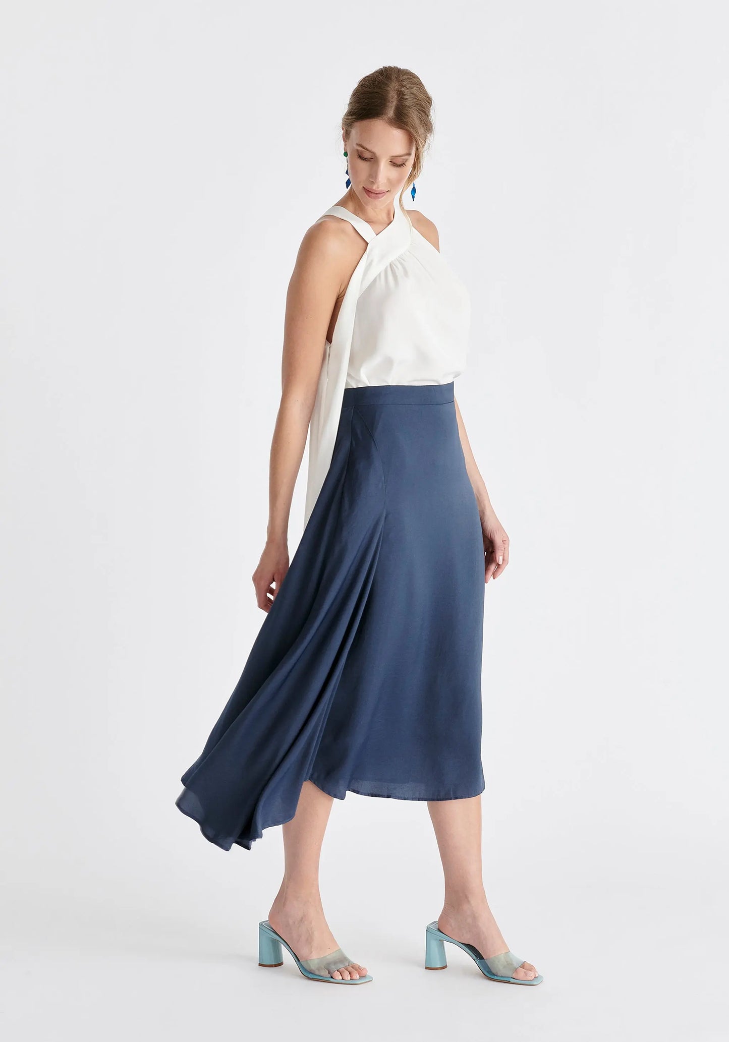 Asymmetric Hem Skirt Paisie