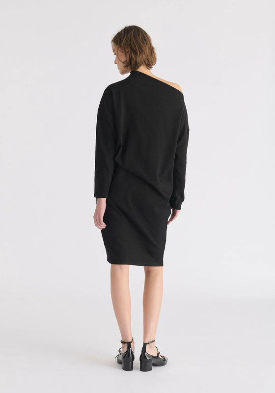 Asymmetric Neck Jumper Dress Paisie