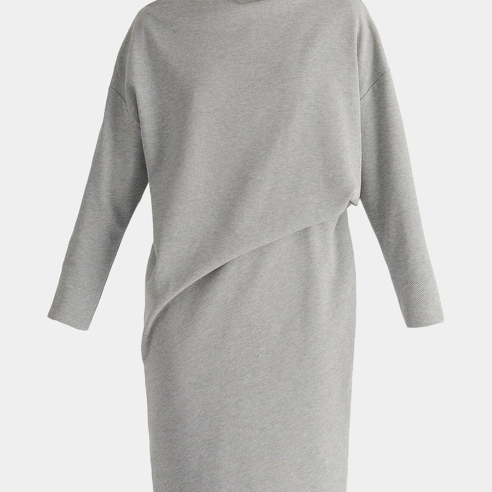 Asymmetric Neck Jumper Dress Paisie