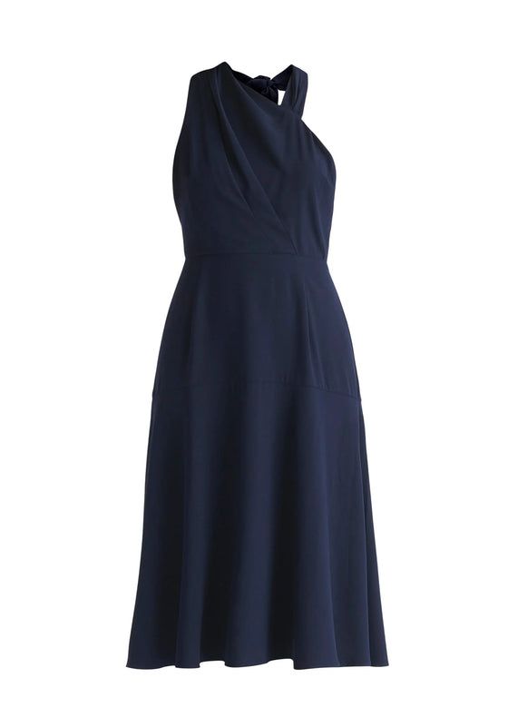 Asymmetric Neck Midi Dress Paisie