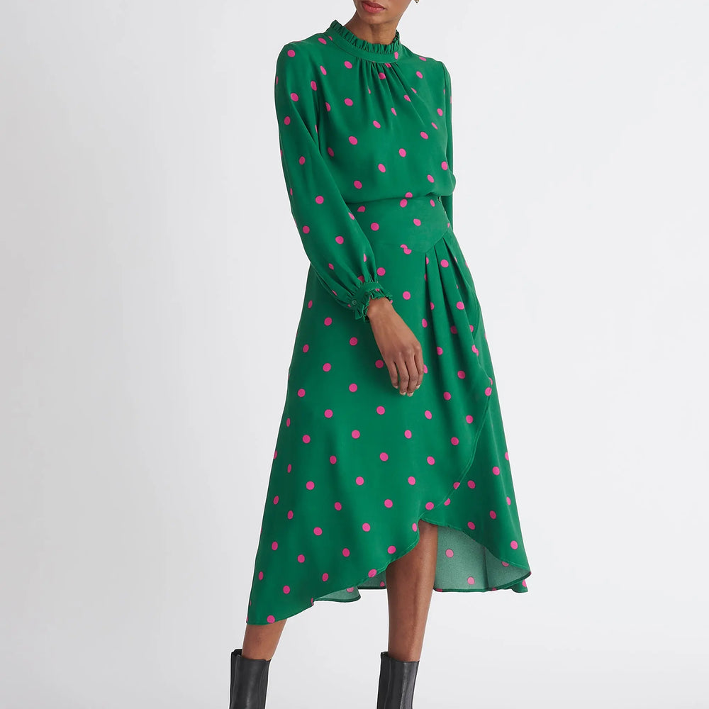 Asymmetric Polka Dot Skirt Paisie